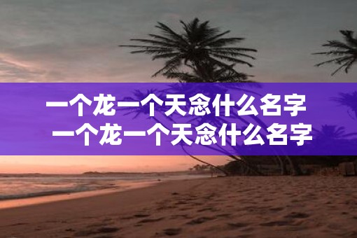 一个龙一个天念什么名字  一个龙一个天念什么名字