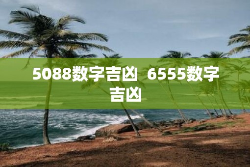 5088数字吉凶  6555数字吉凶