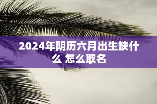 2025年阴历六月出生缺什么 怎么取名