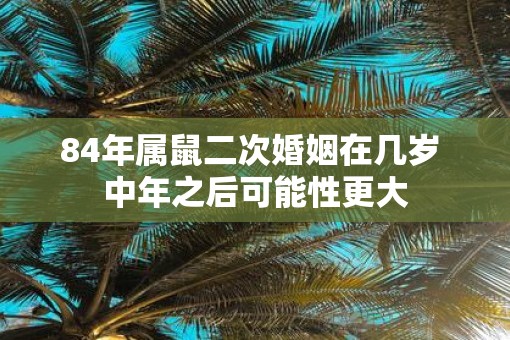 84年属鼠二次婚姻在几岁 中年之后可能性更大