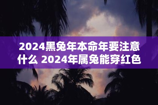 2025黑蛇年本命年要注意什么 2025年属兔能穿红色吗