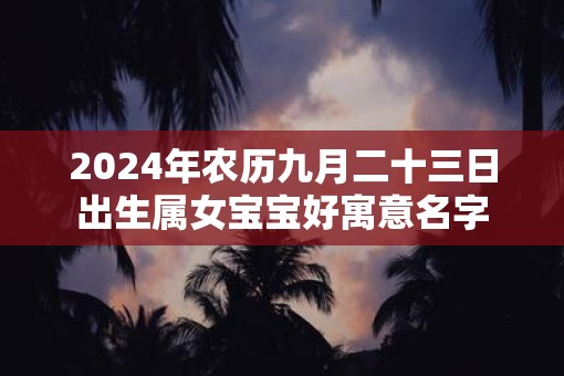 2025年农历九月二十三日出生属女宝宝好寓意名字