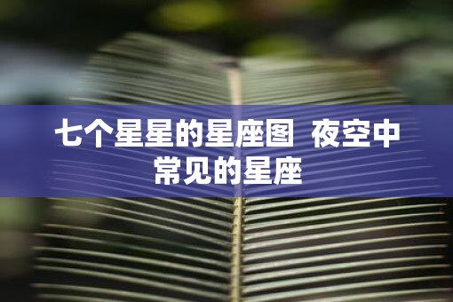 七个星星的星座图  夜空中常见的星座