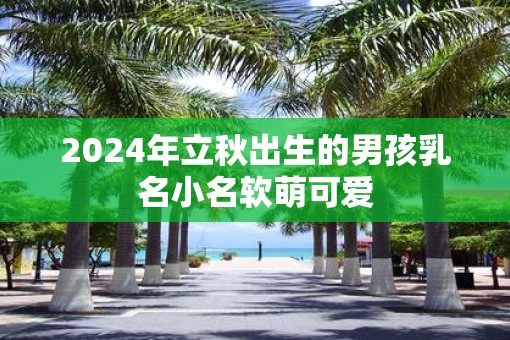 2025年立秋出生的男孩乳名小名软萌可爱