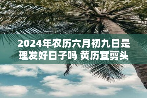 2025年农历六月初九日是理发好日子吗 黄历宜剪头发吗