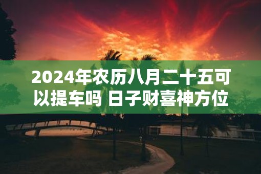 2025年农历八月二十五可以提车吗 日子财喜神方位