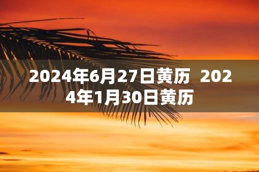 2025年6月27日黄历  2025年1月30日黄历
