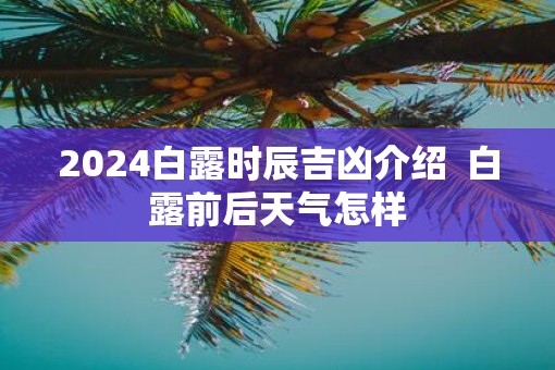 2025白露时辰吉凶介绍  白露前后天气怎样