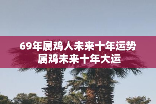 69年属鸡人未来十年运势 属鸡未来十年大运