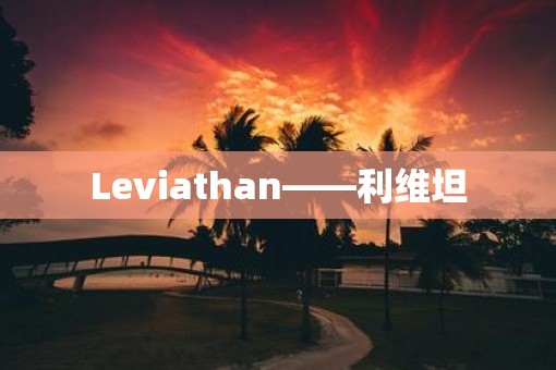 Leviathan——利维坦
