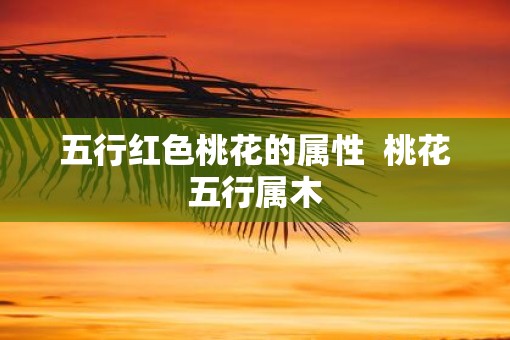 五行红色桃花的属性  桃花五行属木