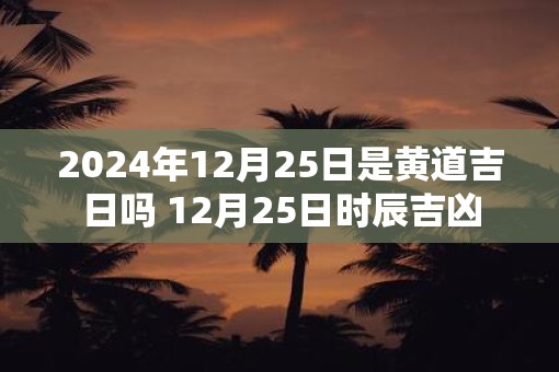 2025年12月25日是黄道吉日吗 12月25日时辰吉凶