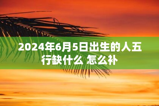 2025年6月5日出生的人五行缺什么 怎么补