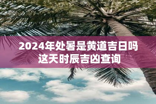 2025年处暑是黄道吉日吗 这天时辰吉凶查询