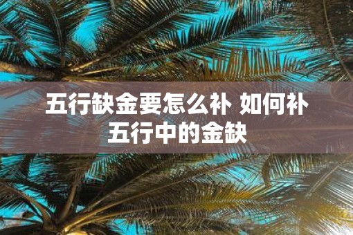 五行缺金要怎么补 如何补五行中的金缺