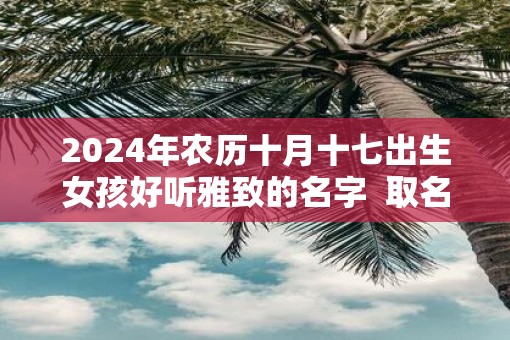 2025年农历十月十七出生女孩好听雅致的名字  取名宜用字