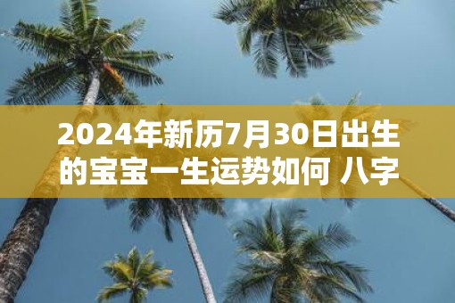 2025年新历7月30日出生的宝宝一生运势如何 八字运势详解