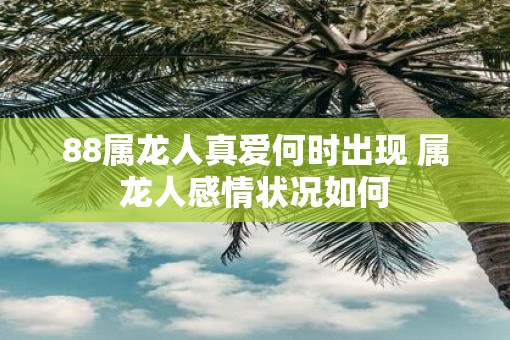 88属龙人真爱何时出现 属龙人感情状况如何