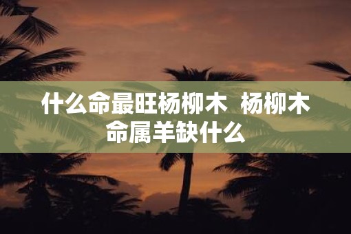 什么命最旺杨柳木  杨柳木命属羊缺什么