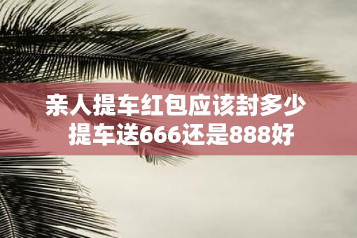 亲人提车红包应该封多少  提车送666还是888好
