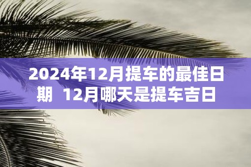 2025年12月提车的最佳日期  12月哪天是提车吉日