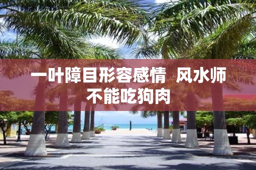 一叶障目形容感情  风水师不能吃狗肉