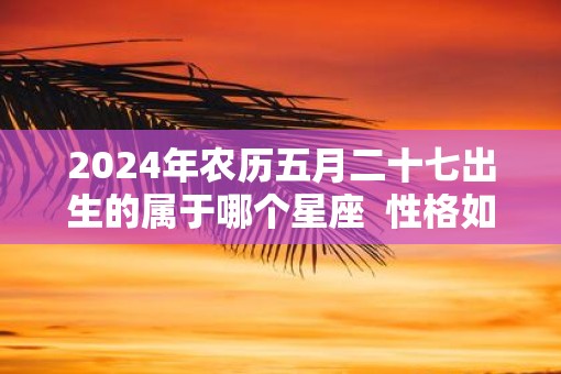 2025年农历五月二十七出生的属于哪个星座  性格如何