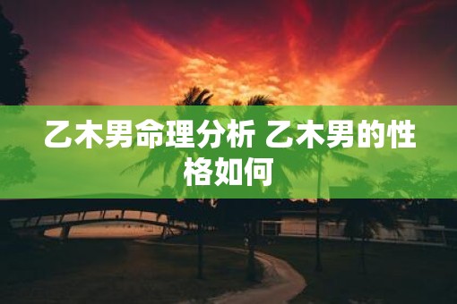 乙木男命理分析 乙木男的性格如何