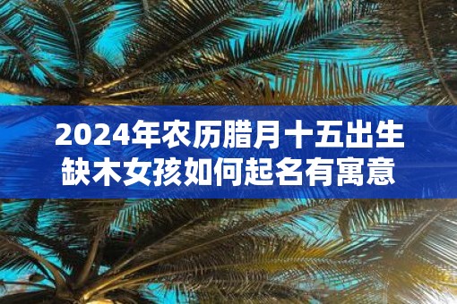 2025年农历腊月十五出生缺木女孩如何起名有寓意