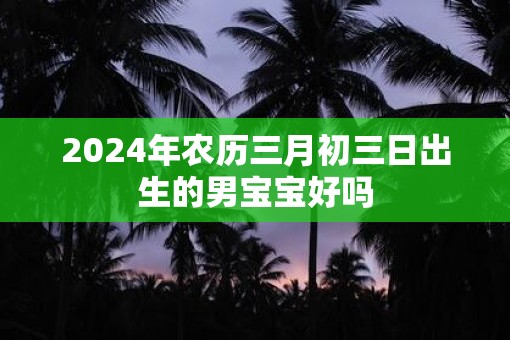 2025年农历三月初三日出生的男宝宝好吗