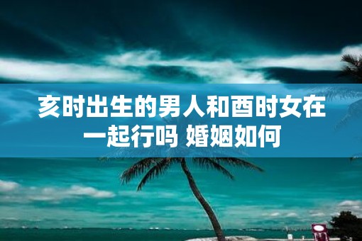 亥时出生的男人和酉时女在一起行吗 婚姻如何