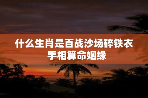 什么生肖是百战沙场碎铁衣  手相算命姻缘