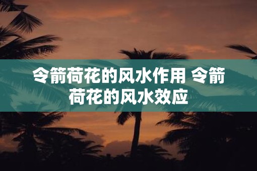令箭荷花的风水作用 令箭荷花的风水效应