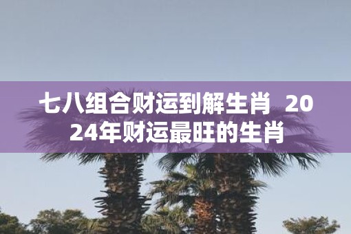 七八组合财运到解生肖  2025年财运最旺的生肖