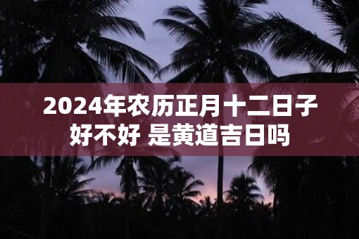 2025年农历正月十二日子好不好 是黄道吉日吗