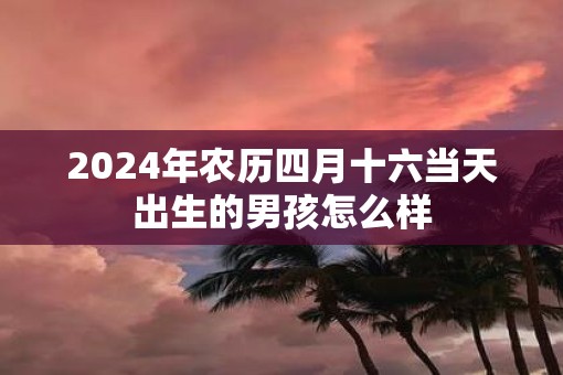 2025年农历四月十六当天出生的男孩怎么样