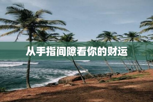 从手指间隙看你的财运