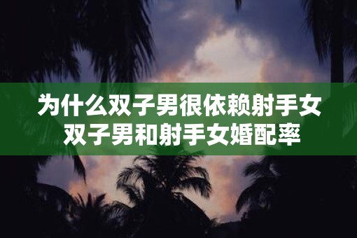 为什么双子男很依赖射手女 双子男和射手女婚配率