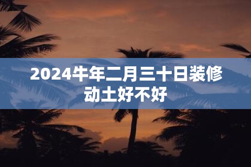 2025牛年二月三十日装修动土好不好