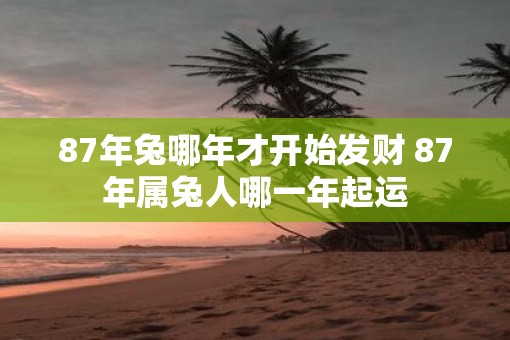 87年兔哪年才开始发财 87年属兔人哪一年起运