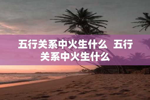 五行关系中火生什么  五行关系中火生什么