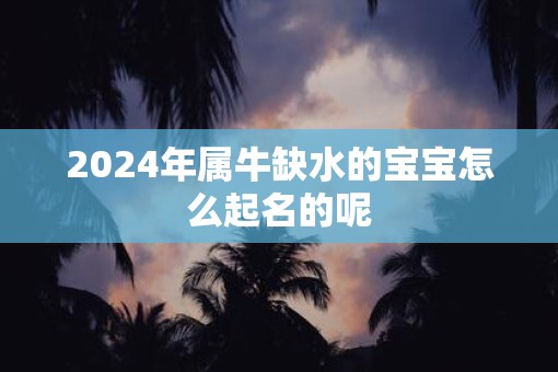 2025年属牛缺水的宝宝怎么起名的呢