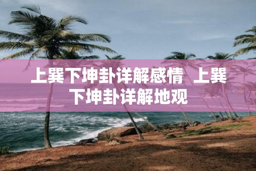 上巽下坤卦详解感情  上巽下坤卦详解地观