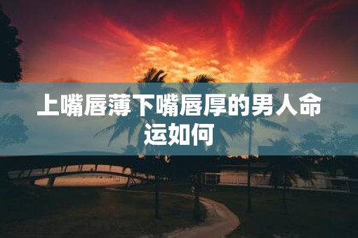 上嘴唇薄下嘴唇厚的男人命运如何