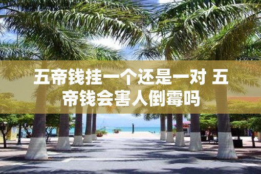 五帝钱挂一个还是一对 五帝钱会害人倒霉吗