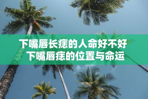 下嘴唇长痣的人命好不好  下嘴唇痣的位置与命运