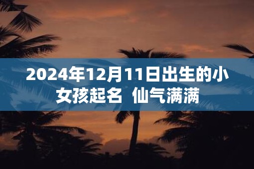 2025年12月11日出生的小女孩起名  仙气满满