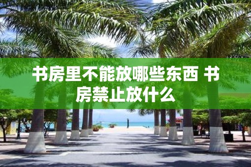 书房里不能放哪些东西 书房禁止放什么