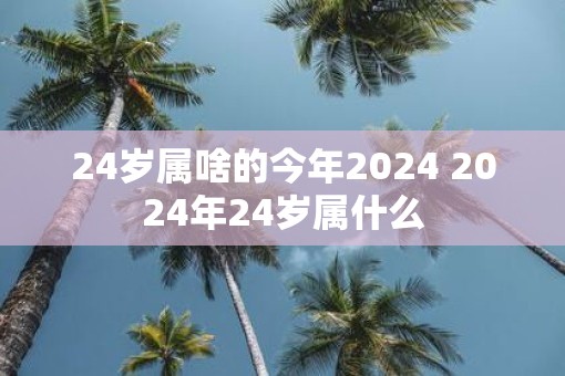 24岁属啥的今年2025 2025年24岁属什么