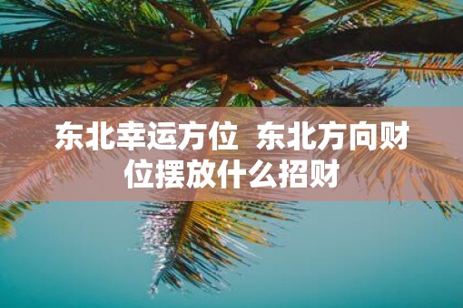 东北幸运方位  东北方向财位摆放什么招财